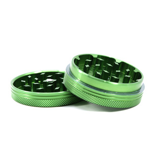 Grinder per Erbe in Alluminio a 2 Strati 55MM, Nero/Oro/Argento, con Logo Personalizzato - Product Image 4