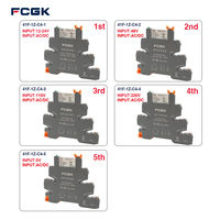 Module de relais mince sur rail DIN FCGK 41F-1Z-C4-1 6A, interrupteur de relais électromagnétique 6-24 VDC, interface SPDT, prise de relais 240 V, 1NC+1NO
