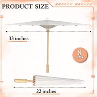 Parasol en papier 60/80cm Parasol blanc Parapluie en papier Parapluies de faveur de fête de mariage Artisanat pour fête de mariage Décoratif