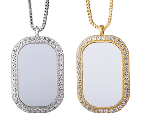 Subli-Forward Elegante Goud Verzilverd Sublimatie Ketting Met Steentjes Voor Sieraden En Relatiegeschenken - Product Image 2