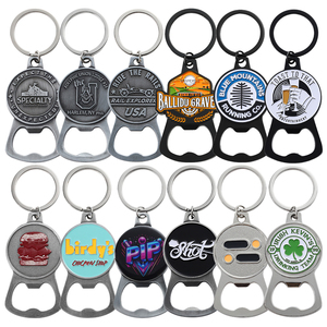 Available Template Custom Matt Black Metal Soft Enamel logo 2D 3D Key Chain Beer Bottle Opener Keychain Antique Silver
