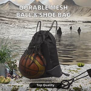 Bolsa Deportiva de Malla de Nailon con Cordón, Portátil y Resistente, para Baloncesto, Multiusos, para Zapatos y Balones - Product Image 2