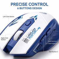 Souris de jeu sans fil de style mécanique, double mode 2.4G+BT, souris ergonomique silencieuse rechargeable pour PC, ordinateur portable, joueurs