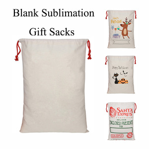 High King Wholesale 50cm X 70cm Canvas Sublimation Christmas <strong>Sack</strong> <strong>Large</strong> Blank <strong>Santa</strong> <strong>Sack</strong> - Product Image 2