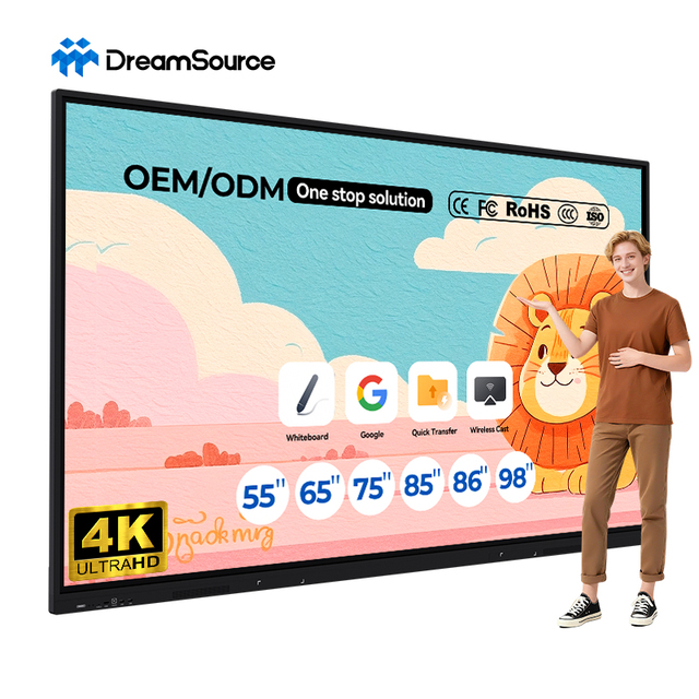 65-Inch 4K LCD Touch Screen Monitor New Design Smart Interactive Flat Panel for School/Office Use