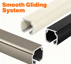 מסילת וילון מסגסוגת אלומיניום איכותית עם מחבר צולב לתקרה, אביזרי מחבר צולב למסילת וילון - Product Image 1