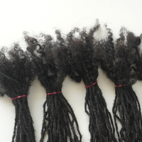 KAMA, venta al por mayor, 100%, extensiones de cabello humano Remy brasileño, extensiones de Rastas, extensión de enclavamiento, Microlocs de cabello humano con extremos rizados