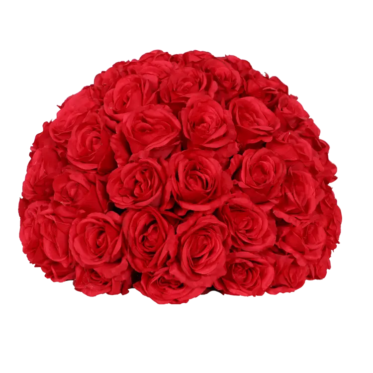 Bola de flores artificiais rosa vermelha 50 cm, decoração central de mesa para casamento, para eventos de festas de casamento, preço de atacado