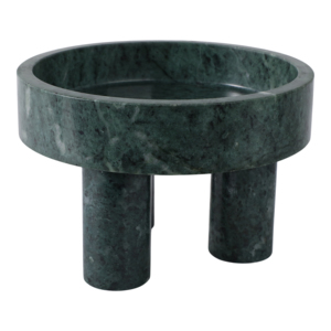 Ciotola decorativa in marmo su tre piedi per centrotavola da caffè, decorazione per la casa. - Product Image 2
