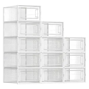 Shoe Box Clear Storage Clear Container Clear Containers Containers Transparent Stackable Foldable Transparent Plastic Shoe Box