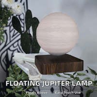 Nouvelle Lampe Lune et Globe de Jupiter Lévitant, à Brancher, Commande Tactile, LED ABS, Taille Moyenne, Lumière Jaune Chaude, Éclairage Moderne pour Salon