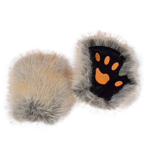Guantes de Pata de Lobo de Piel Sintética sin Dedos, Mitones Cálidos de Invierno para Cosplay, Halloween, Fiestas y Accesorios de Disfraces - ¡Venta Caliente de Fábrica! - Product Image 4
