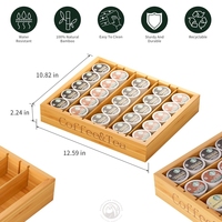 Organisateur de rangement pour dosettes K-Cup 25-36, support moderne en bambou écologique pour station à café, maison, bureau, cuisine, porte-sachets de thé