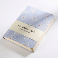 Cuaderno Espiral con Tapa Dura de Lino y Madera, Personalizado, Creativo, con Bordado, para Estudiantes, Agenda, Papelería Escolar, Regalo al por Mayor
