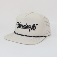 Gorra de Golf para Hombre, Diseño Personalizado OEM ODM, 5 Paneles, Visera Plana, Bordado 3D en Relieve, Resistente al Agua, con Cierre a Presión