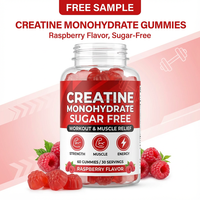 Gummies de créatine monohydrate en gros OEM sous marque privée, 5000mg, supplément énergétique pré-entraînement en forme d'oursons