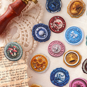 ชุดสติ้กเกอร์อายุ40ชิ้น/แพ็คสไตล์วินเทจแบบระบายสีเพลิงทำมือสำหรับตกแต่งแบบ DIY สติกเกอร์ซองจดหมาย - Product Image 1