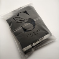 100 pièces écologique impression personnalisée emballage en plastique Transparent EVA givré sac à fermeture éclair pour vêtement vêtements T-shirt