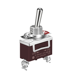 Interruptor de Palanca de Enclavamiento ON-OFF de 2 Posiciones Daiertek KN3C-101 12VDC 30A SPST 15A 250V 12MM con Cubierta Protectora Resistente a la Intemperie - Product Image 1