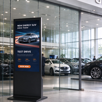 Kiosque interactif vertical LCD tactile Android 4K de 55 pouces, affichage numérique pour la publicité, utilisation en intérieur pour les commerces et les centres commerciaux