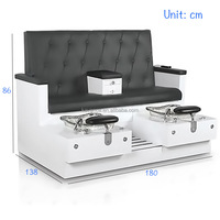Télécommande salon de manucure pied spa machine double pédicure chaises pédicure spa chaise avec pompe de vidange