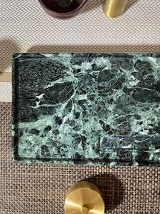 แผ่นหินอ่อนธรรมชาติสีเขียวแบบอินเดียถาดชาแบบจีนแผ่นกระดานชาห้องนั่งเล่นลูกค้าห้องดื่ม - Product Image 3