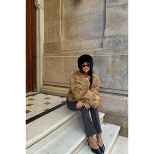 Black Balaclava Fur <b>Hat</b> - Product Image 1