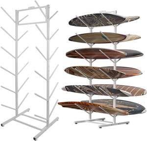 Support de rangement et d'exposition pour planches de surf autoportant, intérieur/extérieur, en métal, pour 12 planches de surf, pour la maison et le magasin - Product Image 1