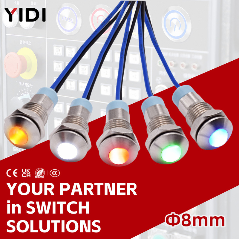 8mm Wire Leading Warning Red Green