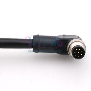 Kabel Patch M8 8-Pole Male ke Female dengan Kontak Emas, Kabel Cordset Terlindungi EMI untuk Transmisi Data - Product Image 2