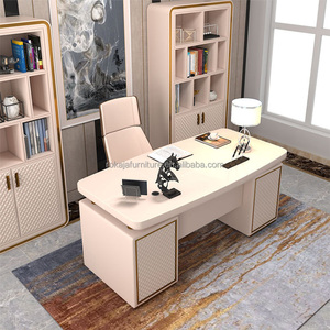 Cao cấp thiết kế ông chủ bàn văn phòng đặt văn phòng hiện đại máy tính bàn và ghế biệt thự sang trọng nhà da viết Bàn Bàn Bộ - Product Image 5