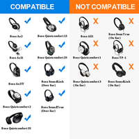 Coussinets de remplacement en mousse à mémoire de forme pour casques Bose QC35, QC25, QC15, AE2i