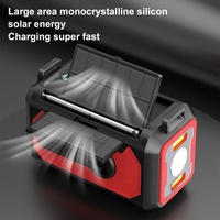 Lampe torche solaire d'urgence à manivelle PB113 de qualité supérieure pour l'extérieur, multifonction, avec fonction de charge de téléphone portable et batterie externe