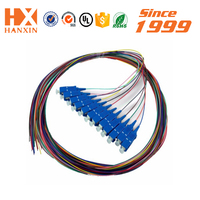 Équipement de queue de cochon à fibre optique Hanxin avec 12 cœurs Upc Sc Apc pour utilisation FTTH