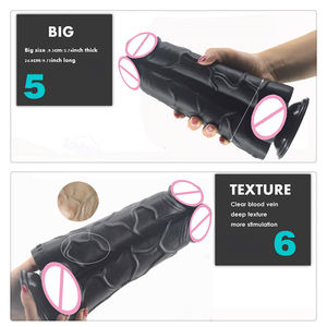 Vibrador grande de PVC para mulheres adultas e mulheres, com bico duplo, brinquedo sexual para homens, masturbação anal, para lésbicas e gays - Product Image 6