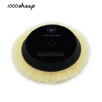 Tampon de polissage conique en laine jaune de 3 po (80 mm), grain 2000, coupe moyenne, pour le detailing et le lustrage de carrosserie automobile, OEM, 1000 Sheep, garantie 3 ans