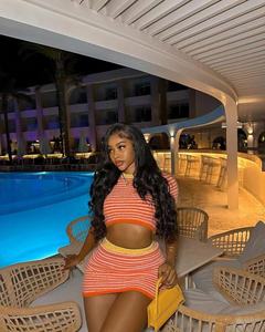 Ensemble jupe courte et pull en tricot pour filles, mode boutique en gros 2026 - Product Image 2