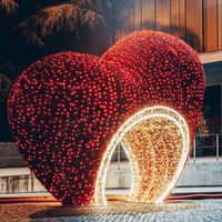 2024 décoration de mariage extérieure éclairage saint valentin Led lettre d'amour lumière forme de coeur Led arc Motif lumière