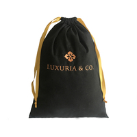 Chaussures et pantoufles à cordon en coton réutilisables brodés avec logo personnalisé, pochettes à poussière, sacs à babouches