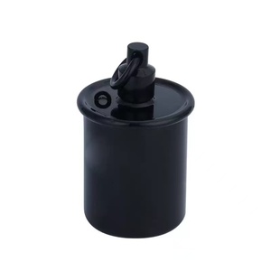 Tambor rodante de acero de 34.5 kg para envasado de líquidos, negro, diámetro 13 cm / altura 31 cm. - Product Image 1