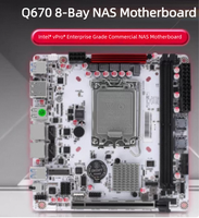Changwang Q670 Mini PC Industri Soft Router Motherboard Dual 2.5G LAN, Generasi Core ke-12 & ke-14, LGA1700, Papan NAS