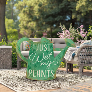 Drôle <span class=keywords><strong>Jardin</strong></span> Extérieur Métal Tin Sign Décoration Murale Pour L'extérieur Parfois Je Mouille Mes Plantes Clôture Décoration Maison Bienvenue 8X12 Pouces - Product Image 2