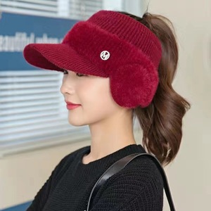 Topi kupluk rajutan tebal berbulu hangat musim dingin grosir <span class=keywords><strong>HT</strong></span>-2679, penutup telinga, untuk pria dan wanita - Product Image 6
