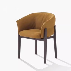 Sillón moderno con estructura de madera maciza y tapicería de terciopelo para uso en restaurantes y hoteles - Product Image 1