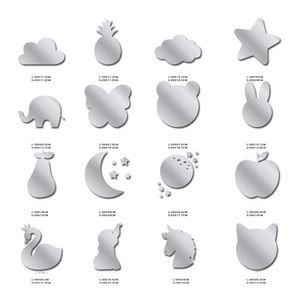 Moon Stars <b>Clouds</b> Rabbits Pineapples Butterflies Three-Dimensional Acrylic Mirror <b>Stickers</b> Emoticons Self-Adhesive <b>Wall</b> <b>Sticker</b> - Product Image 2
