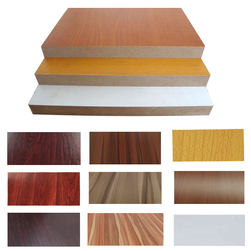 MDF de melamina de MDF de alto brillante de PVC/PET/MDF