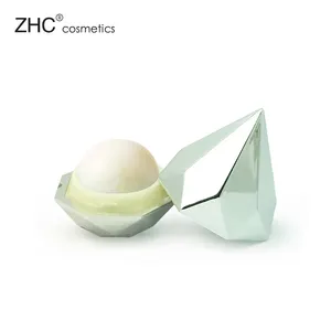 Conteneur de baume à lèvres en forme de diamant, conteneur métallique de 15 ml, CCLB0017