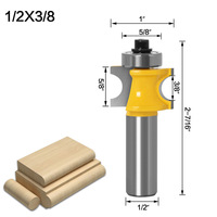 1/2 tige portant demi-cercle boule fraise bâton en bois fraise en bout pour CNC Machine de gravure pour routeur peu