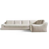 Canapé en tissu style californien pour salon, accoudoirs roulés, coussins moelleux, canapé rembourré pour villa et appartement, mobilier écologique