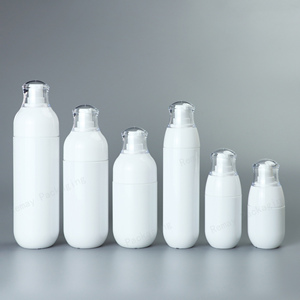 Botella de bomba de emulsión transparente de 30ml, contenedor de bomba de pulverización blanca de 50 ml, botella de loción de pulverización de plástico PETG - Product Image 5